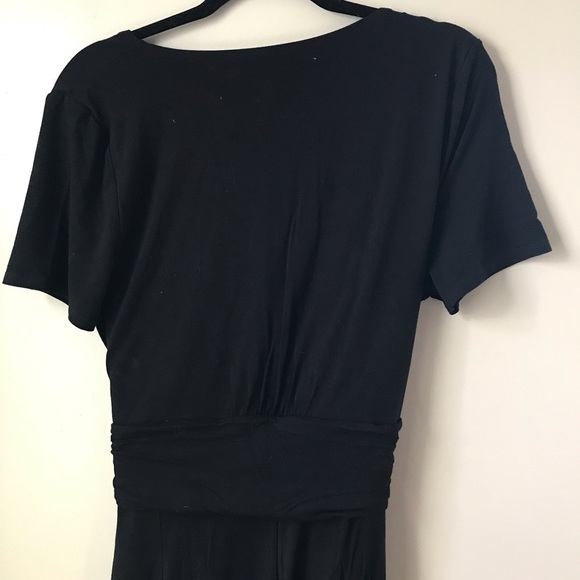 Boden black size 14 v neck with tie waist short sleeve jumpsuit romper - Picture 5 of 13